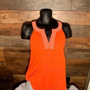 Orange tank top blouse